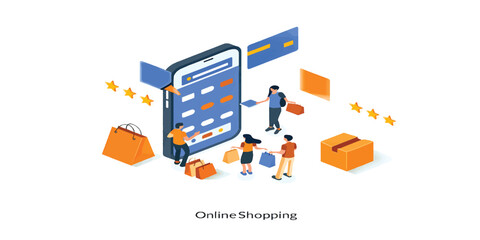 Seamless online shopping and digital commerce experience on a mobile app with customer interaction