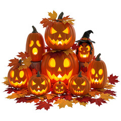 halloween pumpkin on white background