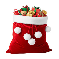 santa claus bag with gifts