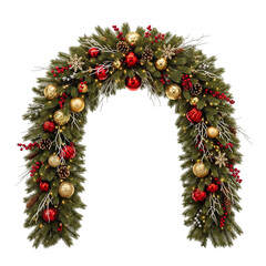 christmas wreath isolated on white