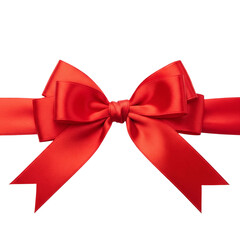 red bow isolated on white