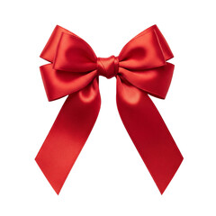 red bow isolated on white