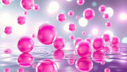 Pink Orbs Water Ripples