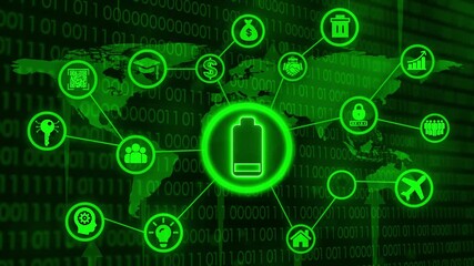 Electric car dashboard display. Electric Car Charging Indicating the Progress of the Charging, electric vehicle battery indicator showing an increasing battery charge - Powered by Adobe