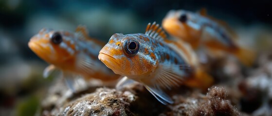 Colorful Marine Fish Swimming in the Ocean with Coral Reef Background for Nature and Underwater Photography