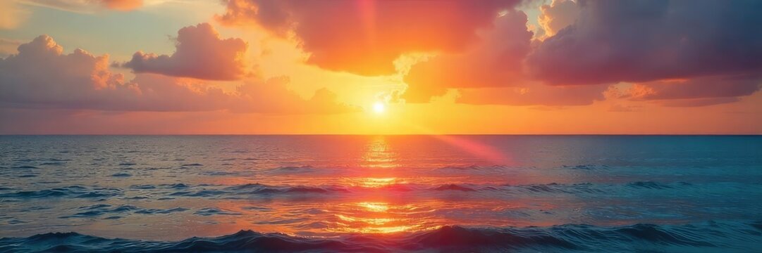 A sunrise over a calm ocean, symbolizing the fresh start and positive change achievable through lifestyle coaching , energy, future, inspiration
