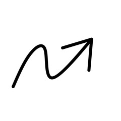 up arrow vector icon isolated on white background