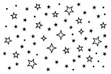 Dense Starfield on White Background – Bright Cosmic Space Texture