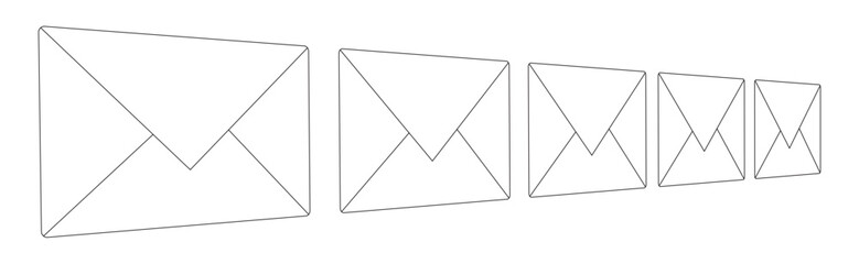 Line art of an incoming email message. The new concept of email inbox notifications in business communications and digital marketing.