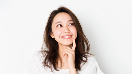 Naklejka premium woman_think_004