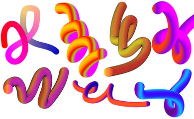 Vibrant neon glow brush strokes create abstract expressive artwork with textural detail