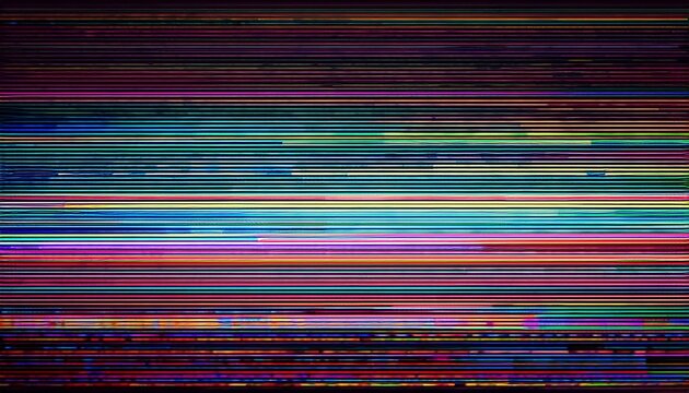 Glitch Noise Static Television Vfx Visual Video Effects Stripes Background Crt Tv Screen No Signal Glitch Effect - Powered by Adobe