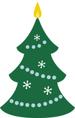 Vector clipart of green Christmas tree shaped candle.
Holiday home decoration Illustration isolated.
Transparent background.