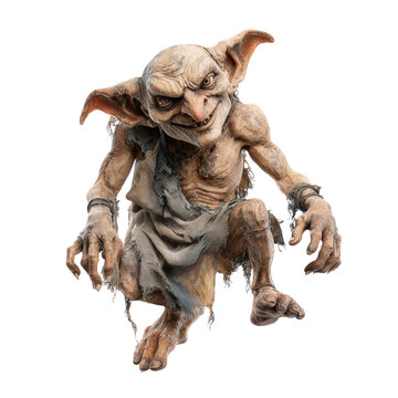 Goblin character design for fantasy projects and storytelling, isolated on transparent cutout background