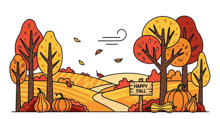 autumn landscape with trees