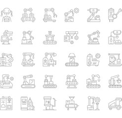 Line Art Minimalist Furniture Interior Design Concept Icon Collection Set