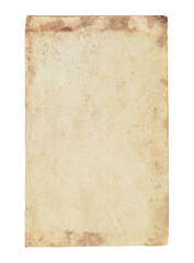 Old vintage ancient paper sheet with textured surface, isolated on transparent background. THIS IS REAL PHOTO, NOT IS GENERATIVE AI