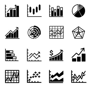Statistics and Data Analytics Icon Set