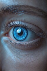 close up of female eye - generative ai