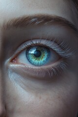 close up of female eye - generative ai