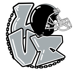 LOVE lettering featuring a footballhelmet as the “O”, in silver and black tones. A bold, urban style perfect for sports-inspired street art and graffiti.