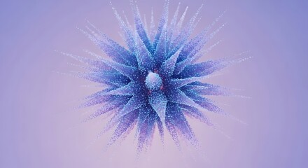 Fototapeta premium Abstract blue flower with intricate details and soft lighting, creating a delicate and ethereal atmosphere, perfect for conveying beauty, elegance, and grace