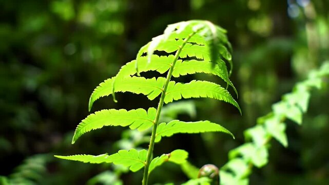 Green Fern Sunlight.