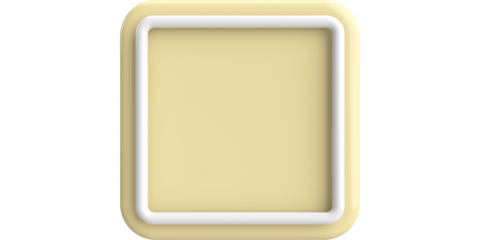 yellow button png, square icon, minimal design, yellow interface element, ui component, app icon, modern button design, rounded square, yellow background png, digital icon, glossy button, simple shape