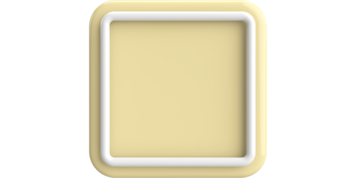 yellow button png, square icon, minimal design, yellow interface element, ui component, app icon, modern button design, rounded square, yellow background png, digital icon, glossy button, simple shape