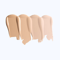 makeup cosmetics textures, foundation\concealer\primer swatch
