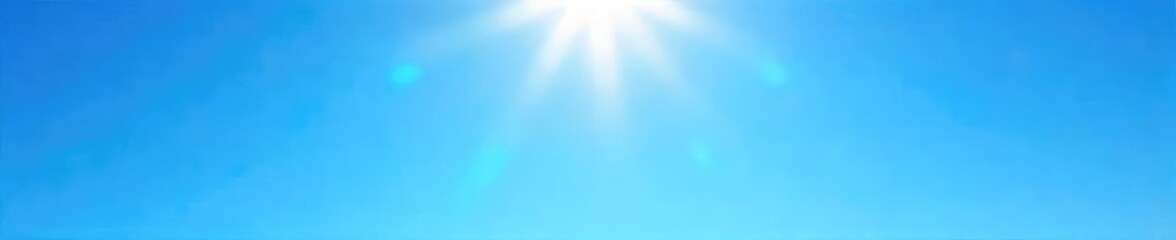 Fototapeta premium Vibrant, clear blue sky bursting with bright sunlight, a breathtaking display of natural color Perfect for backgrounds, travel, and nature themes , space, bright colors, spring