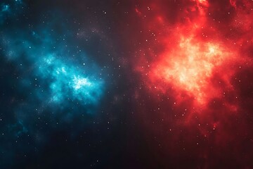 Fototapeta premium A captivating abstract red and blue gradient adorned with a textured grainy effect, embodying energy and movement, and merging warm and cool tones for dynamic visual appeal.