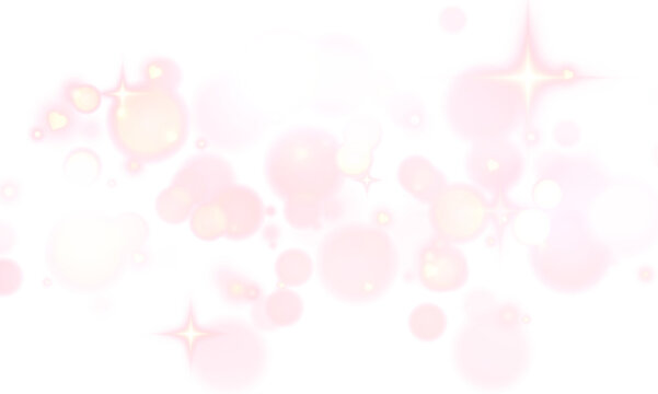 Soft pastel bokeh glow with dreamy pink and beige circles background