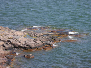 Scenic view of coastal landscapes in summer