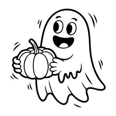 Obraz premium Halloween house with cat outline