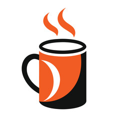 Creative Mug Logo Design Vector on White Background