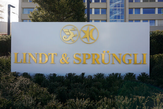 Kilchberg, Switzerland - February 21 2020: The headquarters of the Swiss chocolate company Lindt & Spr&uuml;ngli in the canton Z&uuml;rich.