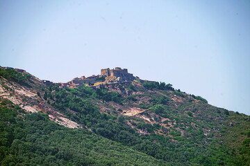 Giglio Island seen from the sea, Tuscan archipelago, Italy