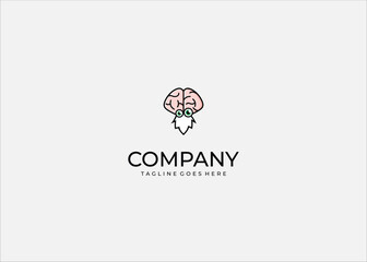 Obraz premium Cartoon Brain Mascot: Wise Mind Icon with Beard and Eyes, Genius, Intelligence, and Education Vector Illustration.