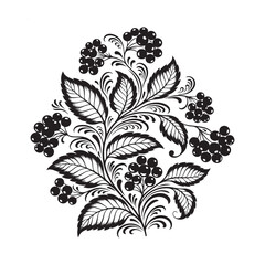  floral collections of black silhouettes.