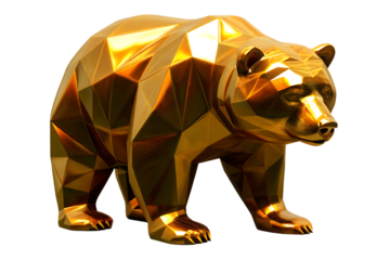 shiny multi faceted low poly illustration isolated on white background png, ai generated