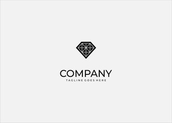 Abstract Geometrical Diamond Shape Vector Logo with Intricate Triangles Cut Design for Luxury Brand Technology Crypto Gaming or Modern Corporate Identity