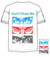 t shir vector design alphabet text Man angry eye doted color art