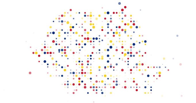 Abstract Motion Design Showing Map of Romania