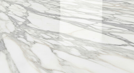 Obraz premium Elegant White Marble Slab with Dramatic Gray Veining and Subtle Gold Accents