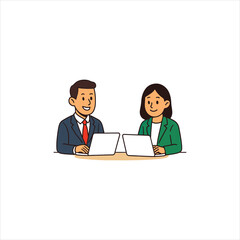 Two professional business people