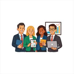 smiling people, business team