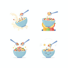 Healthy and Delicious Cereal Meal in Modern Kitchen Setting