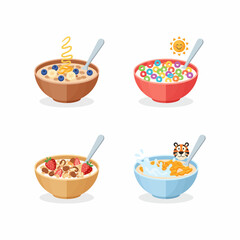 Healthy and Delicious Cereal Meal in Modern Kitchen Setting