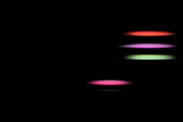 Digital abstract art with scattered glowing pink and blue dots against a dark background, creating a cyber futuristic atmosphere with soft motion blur.
